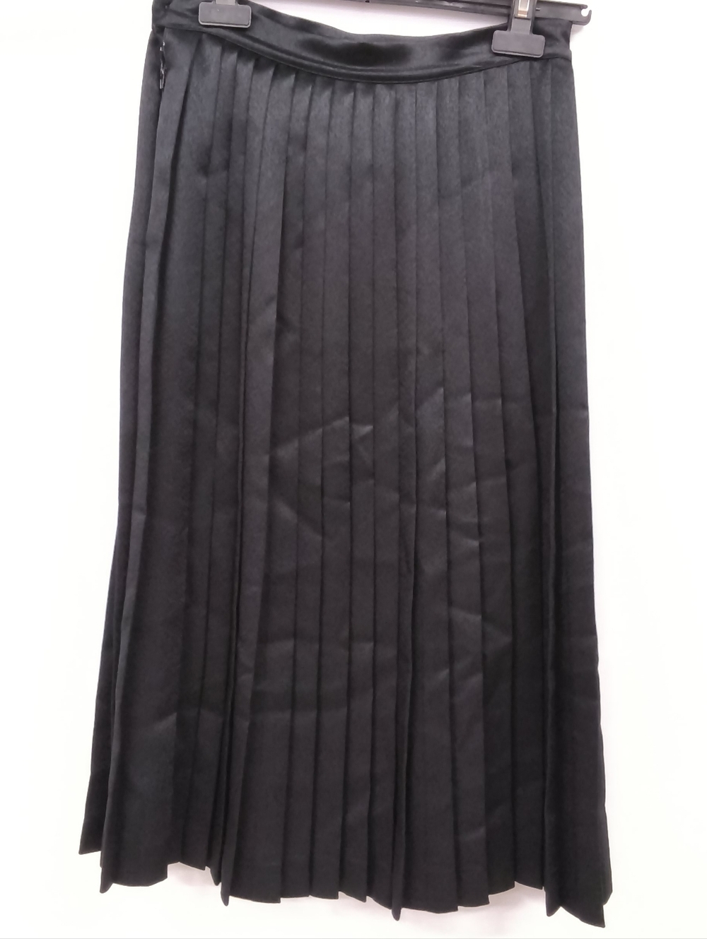 Vintage Joan Christine Black Pleated Skirt - Dark Academia / Quiet Luxury Midi